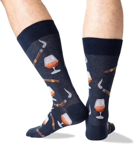 Vista 3 de Hot Sox Men's Fun Cocktail Drinks Crew Socks-1 Pair Pack-Cool & Funny Happy Hour Gifts