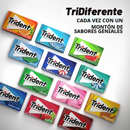 Vista 8 de Trident Goma de mascar sabor original sin azúcar, 14 unidades (paquete de 24) (336 unidades en total) Chicle con xilitol, perfecto para un aliento