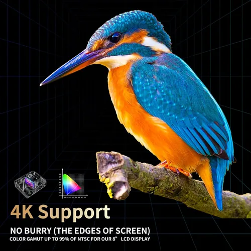 Vista 2 de Proyector 4K de 2100 Ansi con WIFI y Bluetooth, proyector de cine al aire libre, enfoque automático, ARC, audio DoIby, PPT, proyector de cine