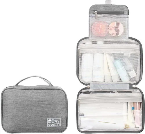 Vista 12 de Juego de neceser para mujer, para accesorios, bolsa de maquillaje, artículos de tocador de agua, contenedor de champú, artículos de aseo