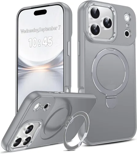 Vista 40 de LeYi Funda para iPhone 11 para MagSafe con soporte magnético, color negro