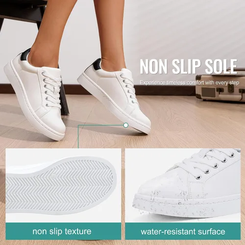 Vista 4 de Vepose Zapatillas de tenis casuales cómodas con cordones 8003 para mujer