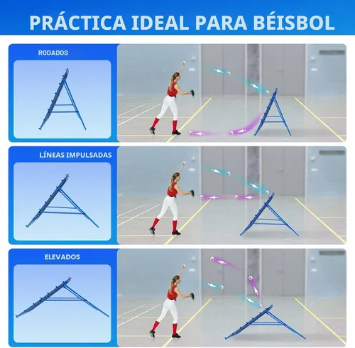 Vista 7 de Volleyball Lacrosse Rebound Net Pro, WINTHAI Lacrosse Rebounder for Backyard, 7x4FT/6x4FT/4x4FT Bounce Back Net with Target Strike Zone, Easy Quick