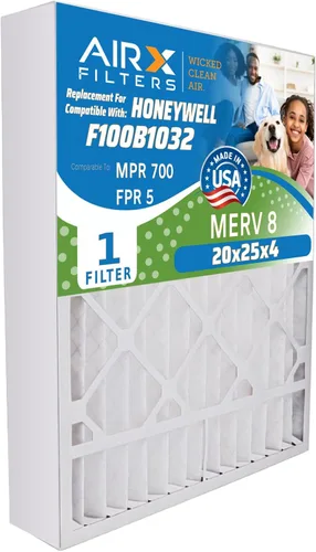 Vista 16 de AIRX FILTERS WICKED CLEAN AIR. Filtro de horno 20x25x4 MERV 8 compatible con filtro de aire Honeywell 20x25x4 F25 1 solo filtro
