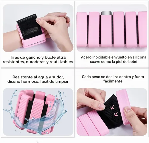 Vista 6 de Pesas de muñeca y tobillo de pilates para mujer