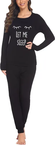 Vista 5 de Ekouaer Conjunto de ropa interior térmica de maternidad y lactancia, conjunto de pantalones largos de punto a rayas, capa base superior e inferior