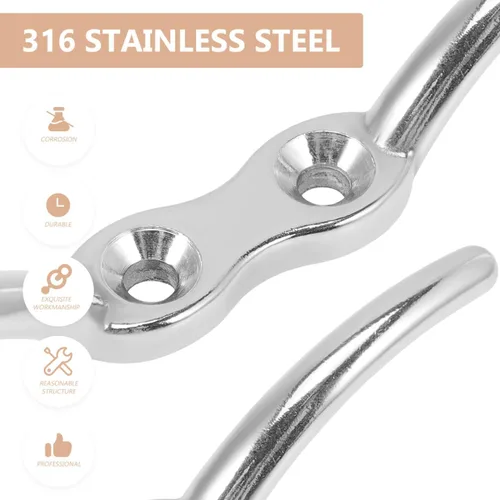 Vista 8 de Accesorios de amarre para barcos resistentes, 4 unidades, pernos de cuerda marinos, tacos de muelle de barco de acero inoxidable 316, fácil