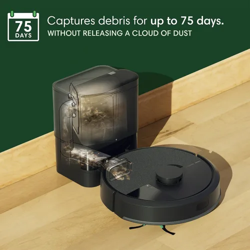 Vista 2 de iRobot Roomba 105X Robot Aspirador y Trapeador Combo, Base de Vacío Automático, Autovaciado hasta 75 días, Succión de Elevación de Potencia 70×