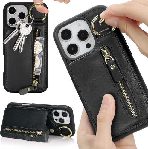 Vista 20 de Havaya Funda MagSafe compatible con iPhone 13 Pro Max con tarjetero - Funda magnética desmontable 2 en 1 - Ranuras para tarjetas de crédito de carga