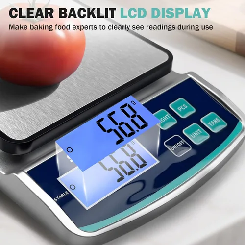 Vista 3 de Balanza Digital de Laboratorio 5000g x 0.1g oz/lb/g/kg Balanza Electrónica de Precisión Científica, Analítica para Laboratorio, Joyería, Cocina