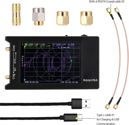 Vista 3 de Network Analyzer, 4" Vector Network Antenna Analyzer 10KHz-1.5GHz
