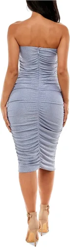 Vista 2 de bebe Vestido de cóctel y fiesta fruncido sin tirantes para mujer