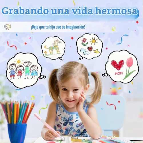 Vista 3 de Nsrzua DlY - Kit de diario para niñas, álbumes de recortes para niñas de 8 Azul