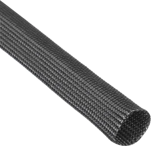 Vista 9 de uxcell Protector de cable de aislamiento, manga de fibra de vidrio de alta temperatura de 9.8Ft-16.4 ft m negro