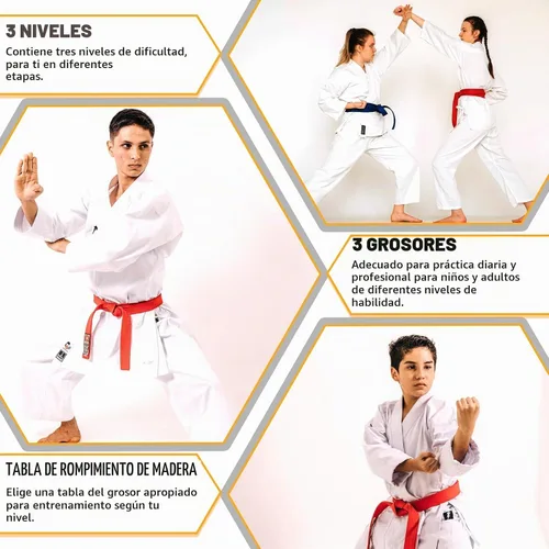 Vista 6 de Geetery Tablas para romper madera de karate artes marciales