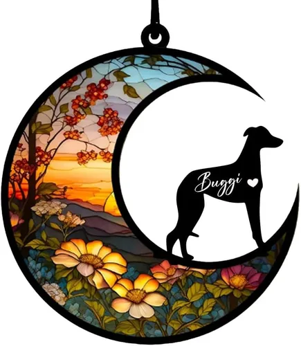 Vista 72 de Atrapasoles conmemorativos personalizados para perros Akita, nombre de perro personalizado, adorno de pérdida de perro, regalo para amantes