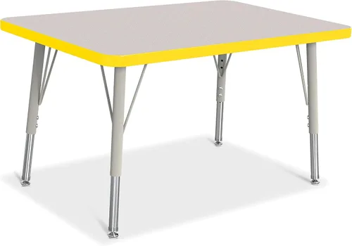 Vista 41 de Berries Mesa rectangular para actividades, altura E, Gris/Negro/Negro, 1