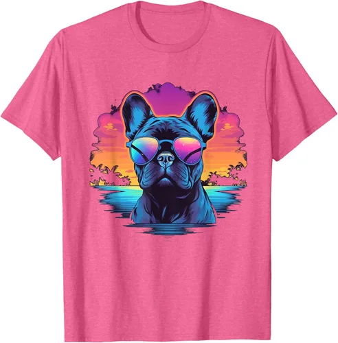 Vista 23 de Camiseta de perro Bulldog Francés para hombres y mujeres, Negro