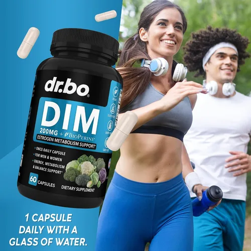 Vista 7 de Suplemento DIM para mujeres y hombres 200 mg – Bloqueador de estrógenos andrógenos para hombres y mujeres, píldoras hormonales para el acné