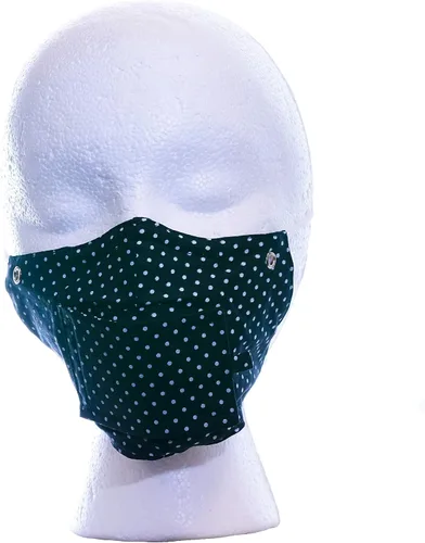 Vista 3 de Máscaras (M, negras con puntos blancos)
