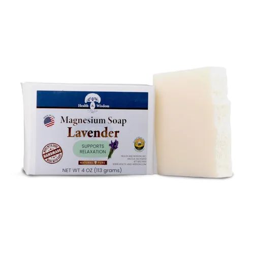 Vista 11 de Health & Wisdom Jabón en barra de magnesio – Jabón corporal hidratante – Hecho a mano con aloe y seis aceites vegetales nutritivos y aceites