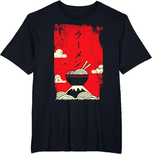 Vista 44 de Ramen Noodles Camiseta de arte japonés, Negro
