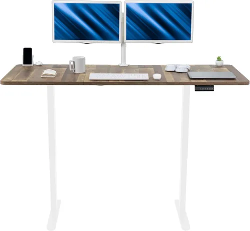Vista 65 de VIVO DESK-KIT-E2B1B - Escritorio eléctrico de pie con motor doble, ajuste de altura de memoria, serie E2B, marco negro superior negro, DESK-KIT-E2B1B