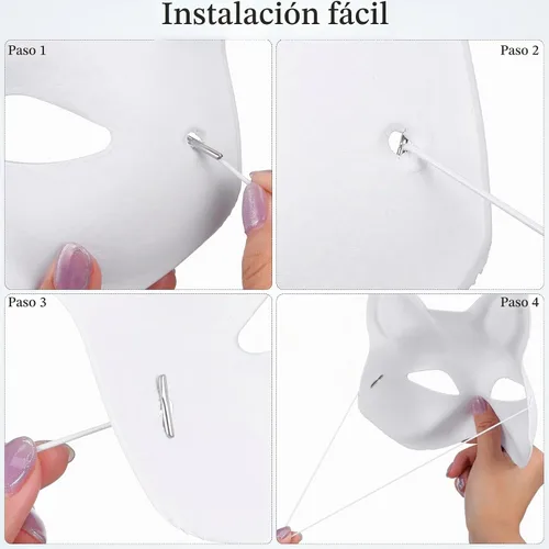 Vista 4 de SUPVOX 50 cuerdas elásticas de púas redondas elásticas con púas de metal para manualidades, sombreros de fiesta, máscara, encuadernación de libros