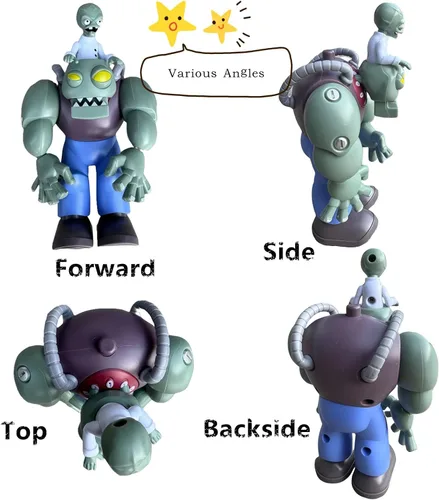 Vista 2 de JHESAO Plants and Zombies Toys Figuras de acción Dr. Zombies PVZ Juego de juguetes serie 1 2 Grandes regalos para niños y fanáticos, cumpleaños