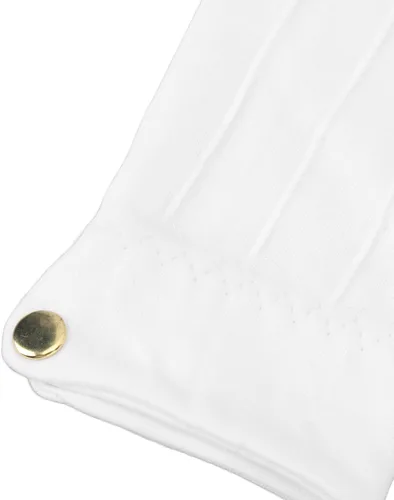 Vista 4 de Guantes de billar Uniforme 2pcs Guantes de Billar Competición Guantes de árbitro Guantes Profesionales Blanco Guantes con Snap Cuff Poliéster Algodón
