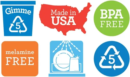 Vista 3 de Preserve Juego de 6 cuencos sin BPA para uso diario, hechos de plástico reciclado en los Estados Unidos, color azul medianoche