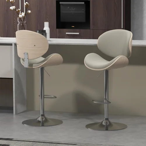 Vista 12 de civama Taburetes de bar 1 pieza para encimera de cocina, sillas de altura de barra ajustable, taburetes de bar giratorios modernos con asiento