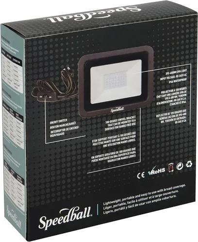 Vista 5 de Speedball Lámpara de exposición UV LED de 30 W - Luz de serigrafía profesional con montaje giratorio de 180° - 395-400nm UV-A para emulsión