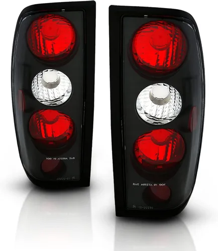 Vista 2 de AmeriLite para Nissan Frontier 1998-2004 Euro Transparente Negro Luces Traseras de Repuesto OE Juego de Lámparas de Freno - Lado del Pasajero