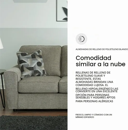 Vista 11 de Signature Design by Ashley Sofá Cascilla Casual, Gris Claro