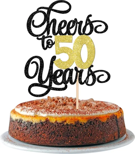 Vista 23 de 1 pieza de decoración para tartas de 40 años con purpurina para pastel de 40 años, 40 años, decoración fabulosa para tartas de cumpleaños de 40 Negro