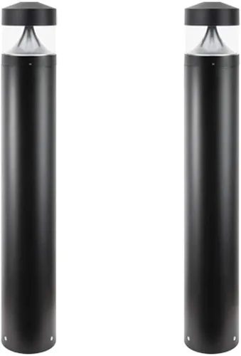 Vista 12 de Solus C200BC-L10C-BZ-2PK - Luz LED para paisaje, bolardo montado en superficie exterior, 120-277V 10W 4000K, 39 pulgadas de altura, bronce, paquete