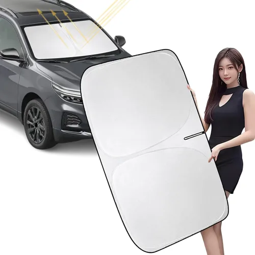 Vista 19 de Parasol para parabrisas de automóvil para bloquear los rayos UV, protector de visera solar, parasol para ventana delantera compatible con Bronco 2/4