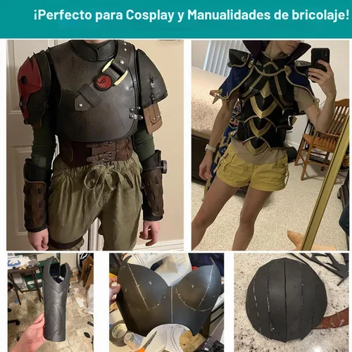 Vista 7 de Rollo de Espuma EVA - Hojas de Espuma EVA para Manualidades, Vestuario de Cosplay, Proyectos DIY - 2mm de Grosor, 51"x13.8" Negro
