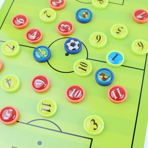 Vista 4 de RoseFlower Imanes de números de jugador de fútbol de fútbol de 0.62 pulgadas (0.6 in de diámetro), repuesto numerado para tablas de entrenamiento