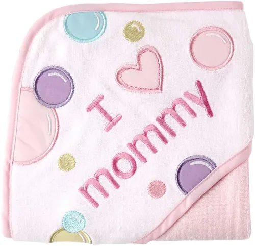 Vista 2 de Luvable Friends Toalla y toallita unisex con capucha para bebé, ballena azul, talla única (paquete de 2)