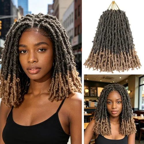 Vista 60 de Superlight Butterfly Locs - Cabello de ganchillo de 12 pulgadas, 6 paquetes