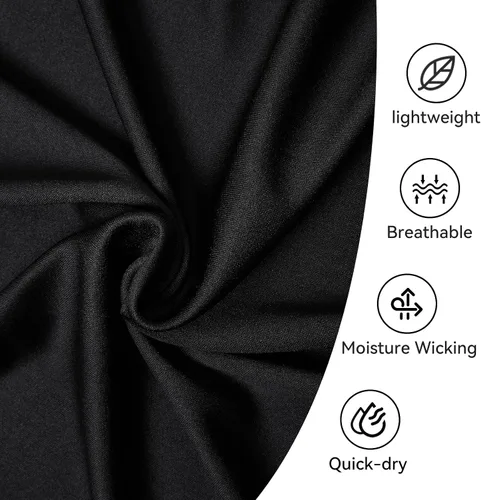 Vista 5 de Camisetas para hombre, paquete de 5 camisetas de manga corta4 unidades de manga larga, camisetas de entrenamiento para gimnasio, atletismo, correr