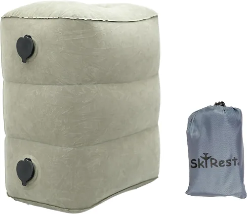 Vista 10 de Almohada inflable para reposapiés para viajes en avión - Reposapiernas ajustable para vuelos largos, extensor de asiento de avión para bebé/niño