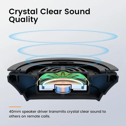 Vista 6 de EKSA Auriculares con micrófono para laptop, auriculares con cable para computadora con controles de volumen y silencio de micrófono, auriculares