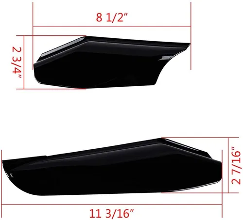 Vista 3 de Astra Depot Deflector de aire de marco medio compatible con Harley Touring Electra Glide Road King 2001-2008