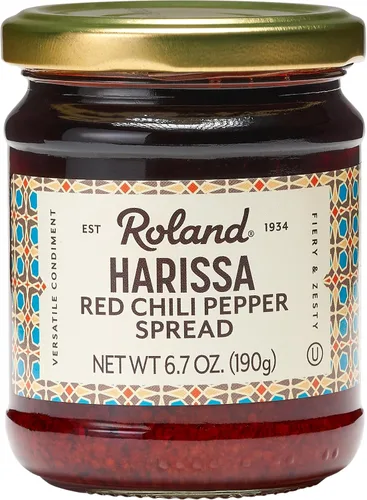 Vista 8 de Roland Foods Harissa Red Chili Spread, comida importada especial, lata de 28 onzas