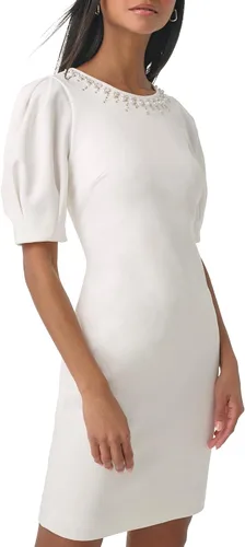 Vista 3 de Karl Lagerfeld Paris Vestido de manga abombada adornado para mujer