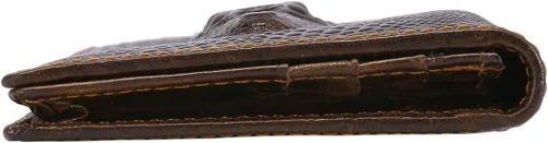 Vista 6 de Itslife Billetera larga con diseño de RFID vintage para hombre Aligater Brown Vintage