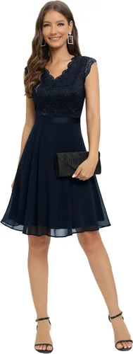 Vista 21 de Dressystar - Vestido de dama de honor, sin mangas, con cuello en V, para fiesta de boda